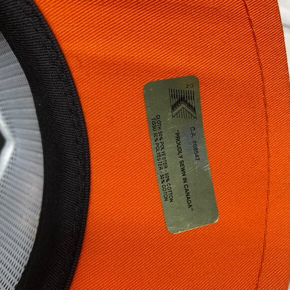 Vintage K Products Farmer Hat Cap Snapback Black Orange The Pioneer Calgary - Picture 9 of 9